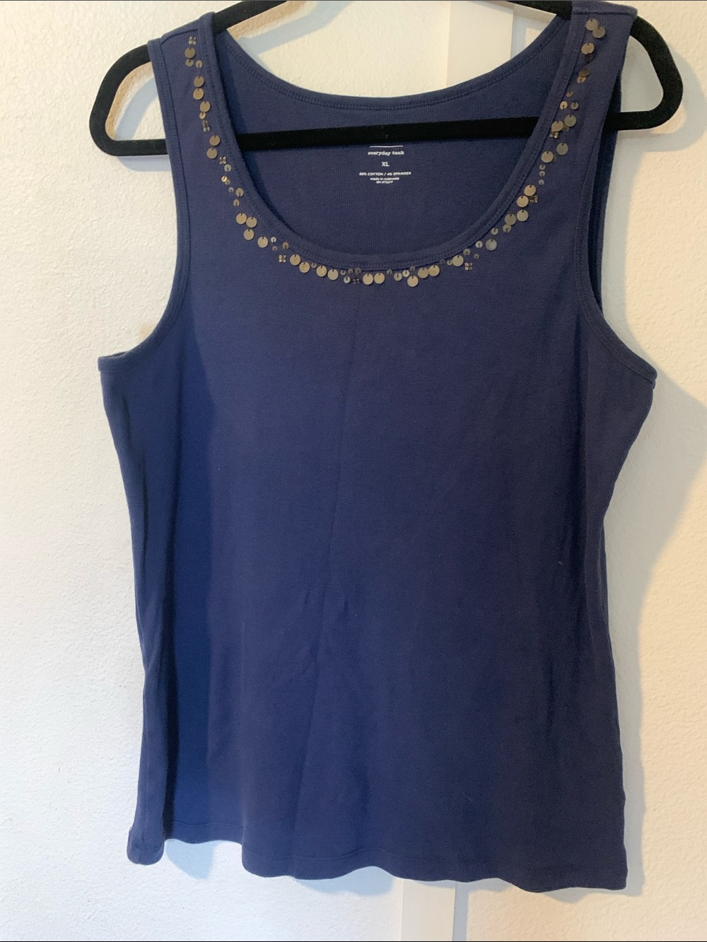 Sonoma Navy Tank with Metal Dot Trim